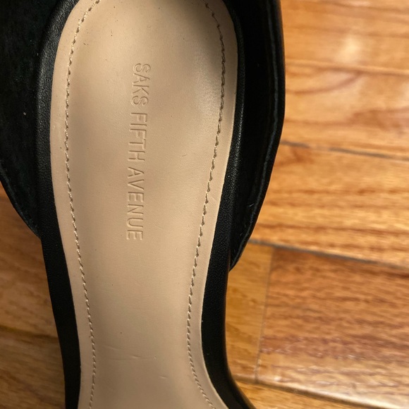 Saks Fifth Avenue black 4” heel ankle strap - Picture 10 of 13